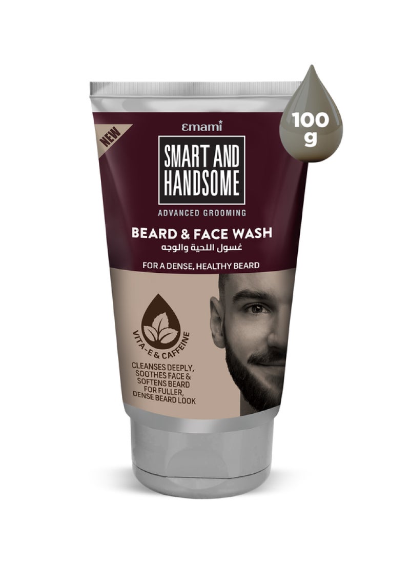 emami Beard And Face Wash With Vitamin E And Caffeine 100g - Image 1